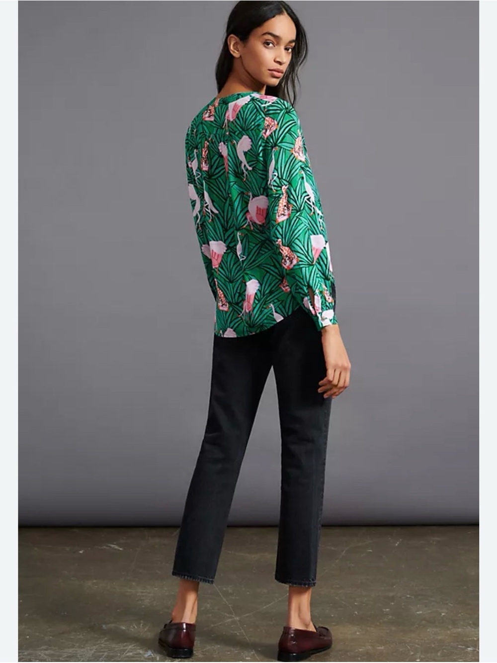 Anthropologie Kendra Dandy print buttondown shirt EUC - Picture 2 of 4